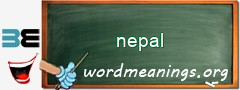 WordMeaning blackboard for nepal